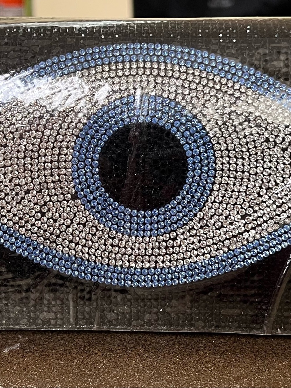 Blue Crystal Evil Eye Clutch